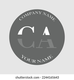 Initial CA letter logo typography elegant modern illustration monogram creative