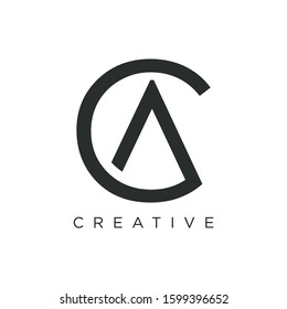 initial ca logo design vector modern