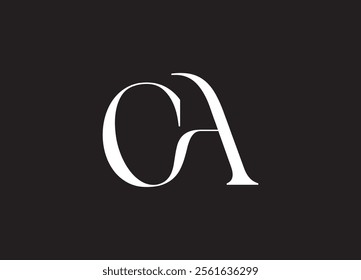 Initial CA Logo Design Vector

