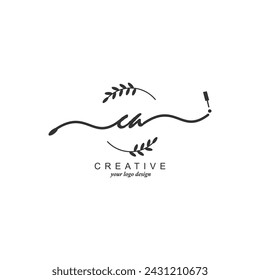 Ursprüngliche CA-Logo-Handschrift-botanische Branding-Typografie