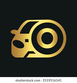 
Initial Car Logo combine with letter O vector template