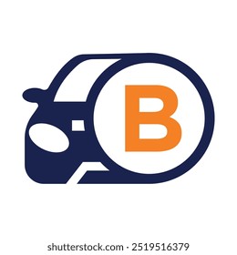 Initial Car Logo kombinieren mit Buchstabe B Vektor Vorlage