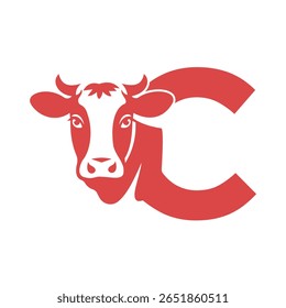 Initial Caw Logo combine with letter C vector template