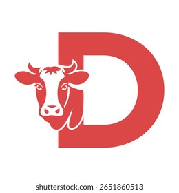 Initial Caw Logo combine with letter D vector template