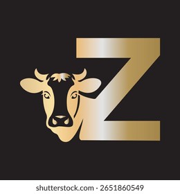 Initial Caw Logo combine with letter Z vector template