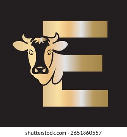 Initial Caw Logo combine with letter E vector template