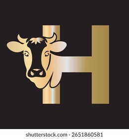 Initial Caw Logo combine with letter H vector template