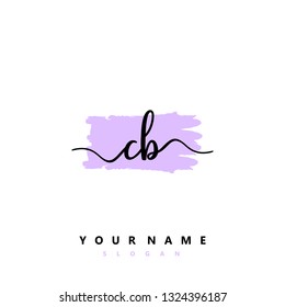 Initial CB handwriting logo