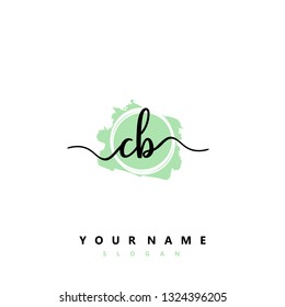 Initial CB handwriting logo