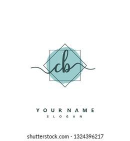 Initial CB handwriting logo