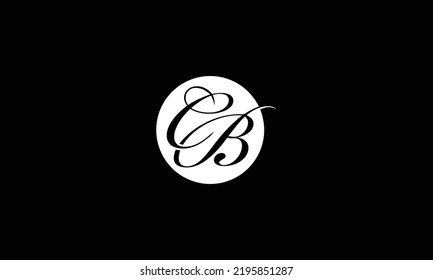  Initial CB handwritten signature logotype. Typography for company and business logo. Vector logo design. 
