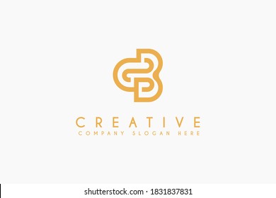 ilustración vectorial del diseño del logotipo de la letra CB inicial. Logotipo vinculado al CB aislado en fondo blanco