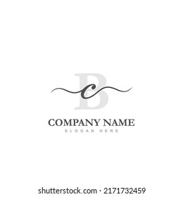 Ilustración de belleza de lujo del logotipo de CB inicial