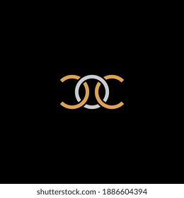 initial CC or C logo graphic design vector