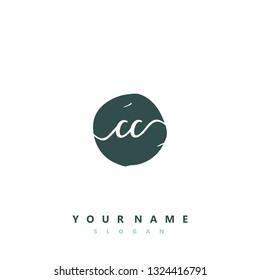 Initial CC handwriting logo