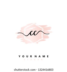 Initial CC handwriting logo