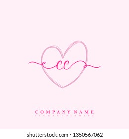 Initial CC handwriting logo