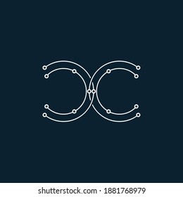 Initial CC Letter Logo Design Vector Template. Monogram and Creative Alphabet CC Letters icon Illustration.