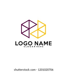 Initial CC logo vector template, C pixel, fast logo, triangle, S logo