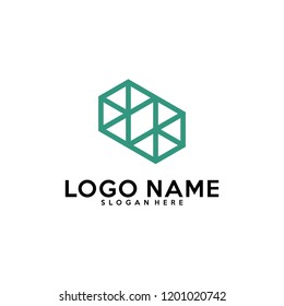 Initial CC logo vector template, C pixel, fast logo, triangle, S logo