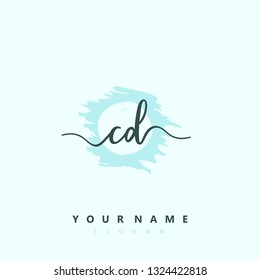 Initial CD handwriting logo