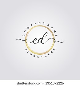 Initial CD handwriting logo