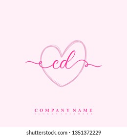 Initial CD handwriting logo
