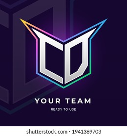 Initial CD logo design with strong shape, Logo for game, esport, initial gaming, community or business.