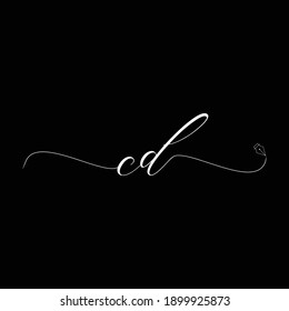 Initial CD logo handwriting business illustration fashion simple