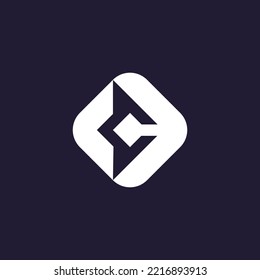 initial CD logo. moving forward letter D monogram. CD movement or motion forward icon.