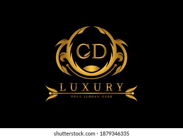 Initial CD Luxury Logo template vector for brand, company or fashion.