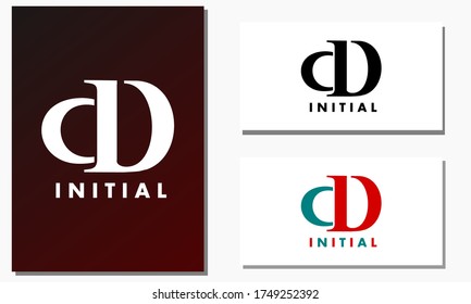 plantilla de vector de diseño de logotipo de letras CD,DD,D inicial. letras del alfabeto creativo ilustración de icono. para la industria creativa, web, negocios y empresa.