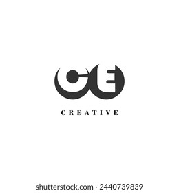 Initial CE company creative label trendy idea brand