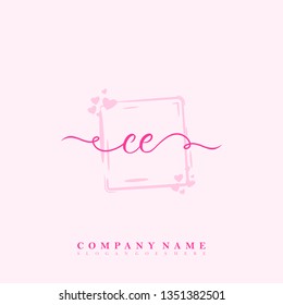 Initial CE handwriting logo