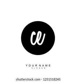 Initial CE handwriting logo vector