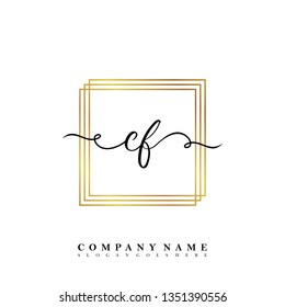 Initial CF handwriting logo