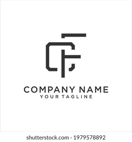 Initial CF Letter Logo Design Vector Template. Monogram and Creative Alphabet CF Letters icon Illustration.