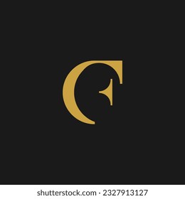 Initial CF Logo Design Elegant, Vector Initial Letter Logo, Monogram Logo