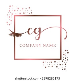 Initial CG calligraphy company eye and eyelash handwriting