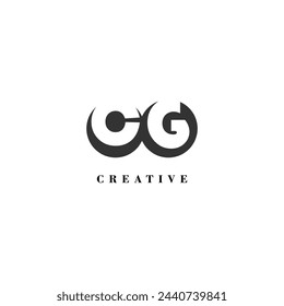 Initial CG company creative label trendy idea brand