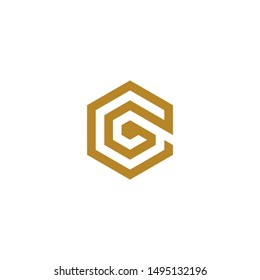 Initial CG OR GC minimalist modern logo