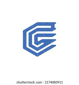 Initial CG GC modern monogram and elegant logo design, Professional Letters Vector Icon Logo on white background.