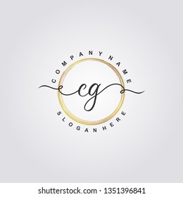Initial CG handwriting logo