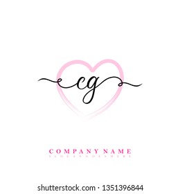 Initial CG handwriting logo