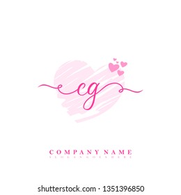 Initial CG handwriting logo