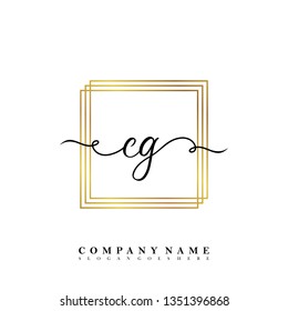 Initial CG handwriting logo