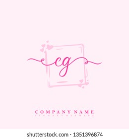 Initial CG handwriting logo