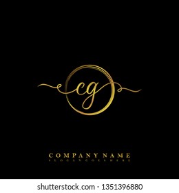 Initial CG handwriting logo