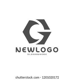 Initial CG logo vector template