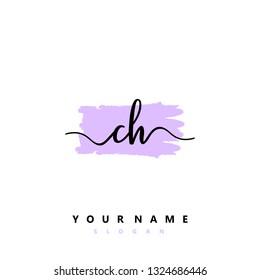 Initial CH handwriting logo